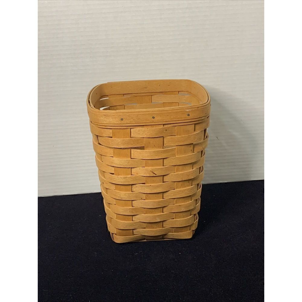 Longaberger 1994 Small Basket Classic Finish Square Opening 8" Tall